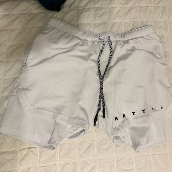 Men's White Shorts - Picture 1 of 3